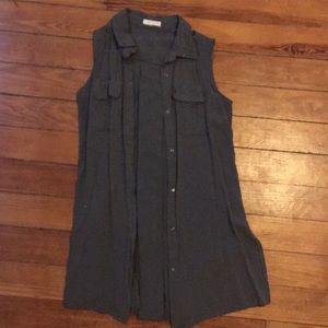 Love Notes olive green tie back vest